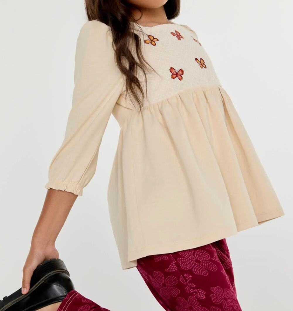 NWT Finding Foxtail Cotton Butterfly Fall Blouse